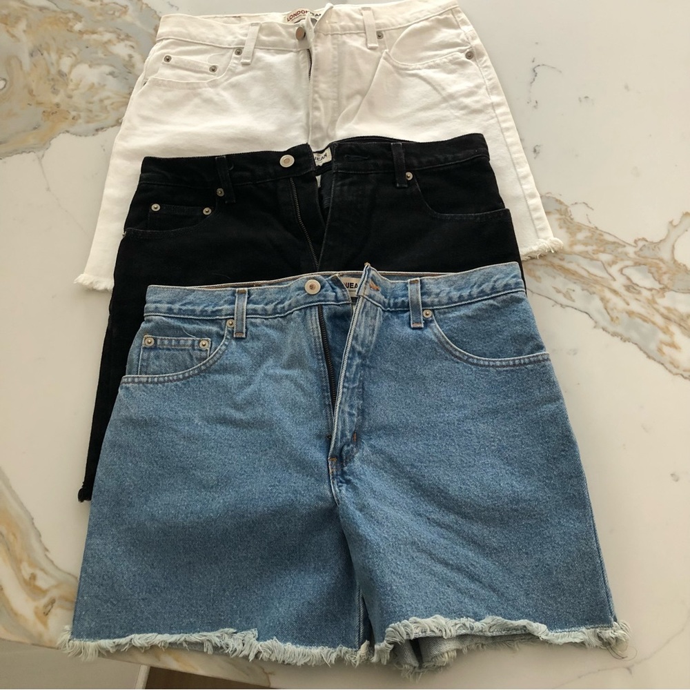 3 pair of London jean shorts in excellent condition